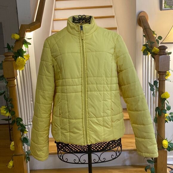 ☃️✨ Yellow Winter Puffer Coat Jacket 🪵🔥🪵✨ - Picture 1 of 11